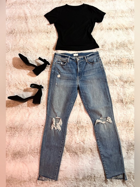 MOTHER Denim - MOTHER Denim The STUNNER Ankle Step-Zip Fray Jeans in Helter Skelter